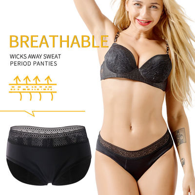 Mid-Rise Leak Proof Period Underwear XS-6XL Lace Menstrual Period Underwear