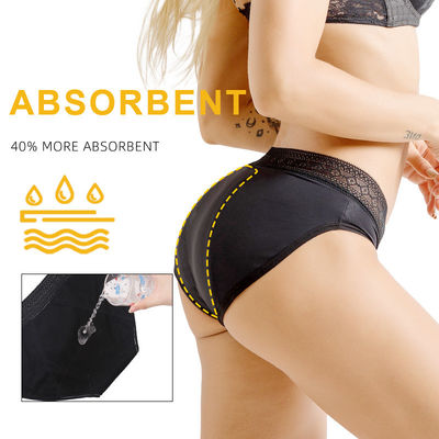 Mid-Rise Leak Proof Period Underwear XS-6XL Lace Menstrual Period Underwear