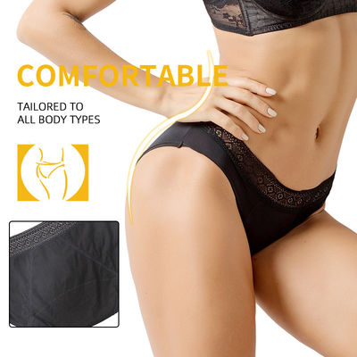 Mid-Rise Leak Proof Period Underwear XS-6XL Lace Menstrual Period Underwear