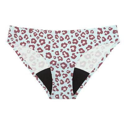 Breathable Sexy Period Underwear Seamless Leopard Ice Silk Underwear Women'S