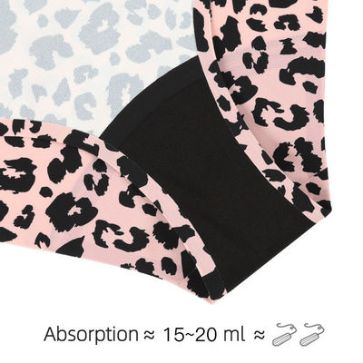 Breathable Sexy Period Underwear Seamless Leopard Ice Silk Underwear Women'S