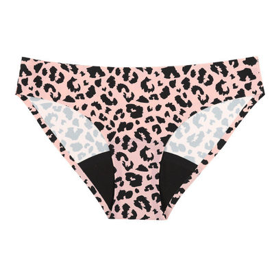 Breathable Sexy Period Underwear Seamless Leopard Ice Silk Underwear Women'S